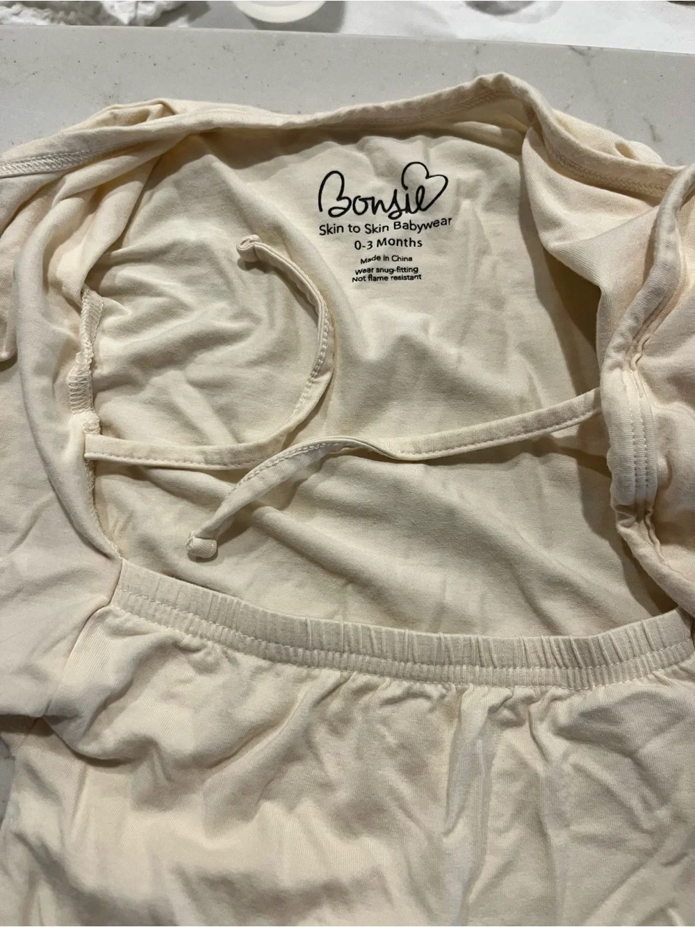 Bonsie cream footed onsie